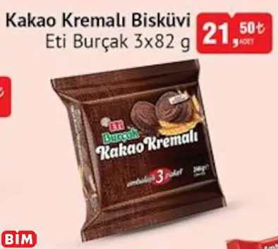 ETİ BURÇAK  KAKAO KREMALI BİSKÜVİ